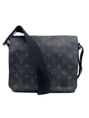 Louis Vuitton District PM NM Monogram Eclipse Shoulder Bag Black
